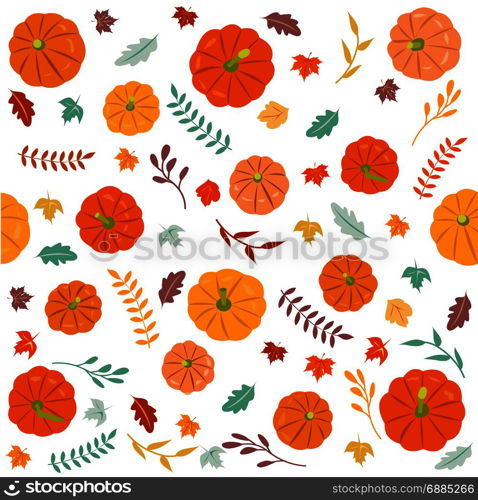 Thanksgiving autumn seamless background.