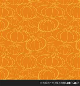 Thanksgiving autumn seamless background. Pumpkin seamless vector pattern.