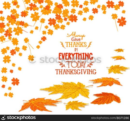 Thanksgiving Day background with maple leaf