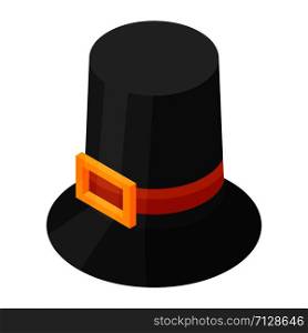 Thanksgiving hat icon. Isometric of thanksgiving hat vector icon for web design isolated on white background. Thanksgiving hat icon, isometric style