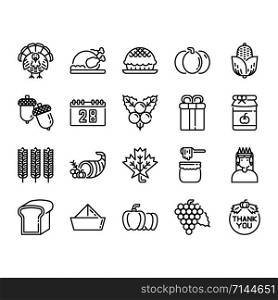 Thanksgiving icon and symbol set