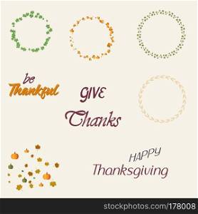 Thanksgiving template symbols
