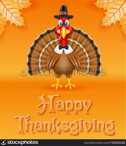thanksgiving turkey bird vector illustration isolated on background