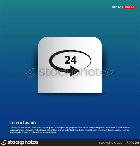 The 24/7 icon - Blue Sticker button