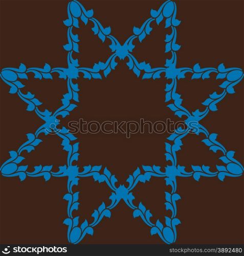 the abstract design of a circular pattern in Oriental style. Vector. the abstract design of a circular pattern. Round Mandala.
