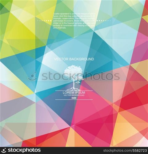 The abstract geometric 3D background. Vector illustration.