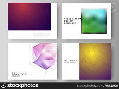 The abstract vector illustration layout of the presentation slides design business templates. 3d polygonal geometric modern design abstract background. Science or technology vector illustration. The abstract vector illustration layout of the presentation slides design business templates. 3d polygonal geometric modern design abstract background. Science or technology vector illustration.
