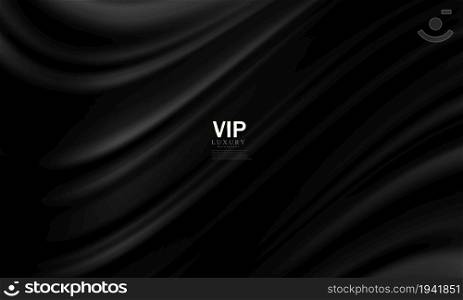 The background is a black theater curtain. Illustration in vector format.