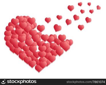the background of heart flying for valentine&rsquo;s day