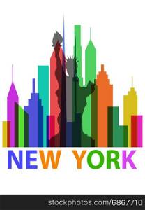 the background of new york poster fro travel design