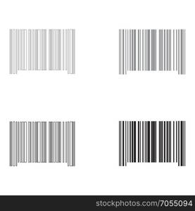 The barcode the black and grey color set icon .. The barcode it is the black and grey color set icon .