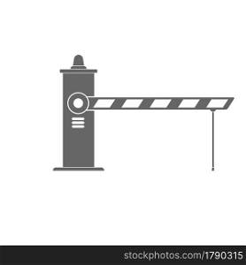 The barrier. Vector illustration of a closed barrier. Flat style