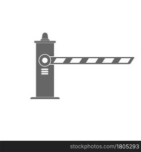 The barrier. Vector illustration of a closed barrier. Flat style