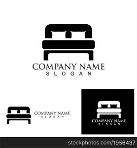 The bed logo and symbol vector