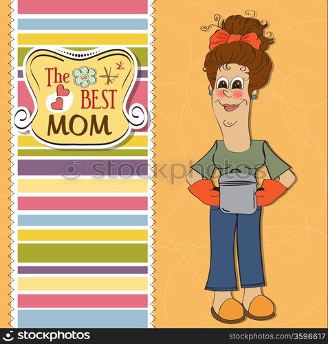 the best mom, vector illustration