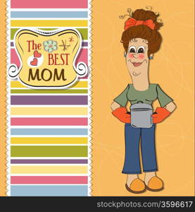 the best mom, vector illustration