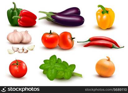 The big colorful group of vegetables