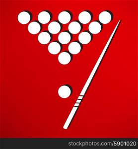 The billiard icon. Game symbol