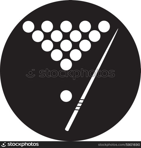 The billiard icon. Game symbol