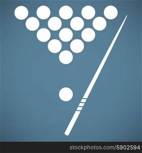 The billiard icon. Game symbol