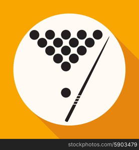 The billiard icon. Game symbol