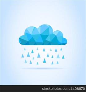 The blue sky and clouds on it. A vector illustration