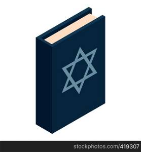 The Book of Judaism with Judaism Star of David Symbol on Cover isometric 3d icon. The Book of Judaism isometric 3d icon