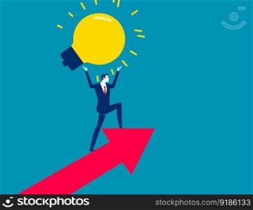 The business growth new idea. Business vector illustration concept