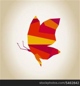 The butterfly from geometrical figures. A vector illustration