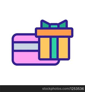 The card is a gift icon vector. Thin line sign. Isolated contour symbol illustration. The card is a gift icon vector. Isolated contour symbol illustration
