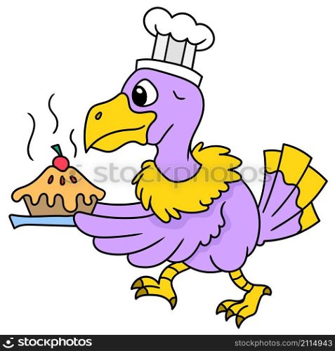 the chef crow serves pie food