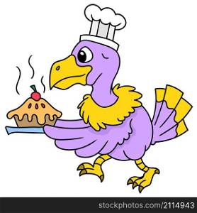 the chef crow serves pie food