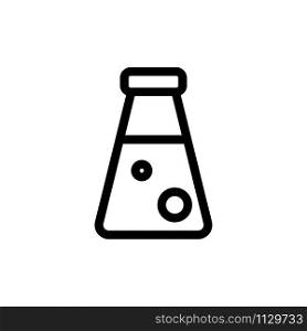 The chemical composition of the vector icon. A thin line sign. Isolated contour symbol illustration. The chemical composition of the vector icon. Isolated contour symbol illustration
