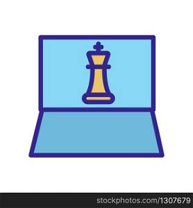 the chess notebook icon vector. the chess notebook sign. color isolated symbol illustration. the chess notebook icon vector outline illustration