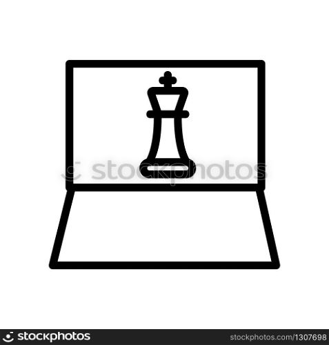 the chess notebook icon vector. the chess notebook sign. isolated contour symbol illustration. the chess notebook icon vector outline illustration