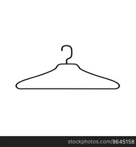 The clothes hanger icon. Wardrobe icon. Wardrobe sign. Vector illustration on a white background.. The clothes hanger icon. Wardrobe icon. Wardrobe sign. Vector illustration on a white background
