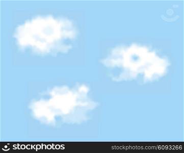 The clouds in the sky. Vector illustration