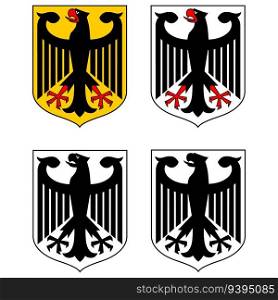 The Coat of Arms of Germany. Coat of arms of Germany. Germany National Country Flag Crest. flat style.