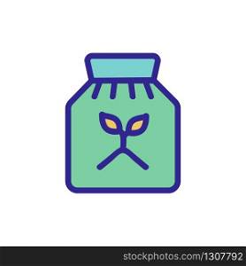 the compost in the bag icon vector. the compost in the bag sign. color isolated symbol illustration. the compost in the bag icon vector outline illustration