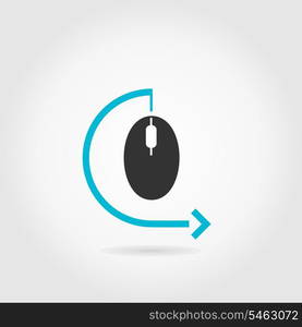 The computer mouse. A vector illustration