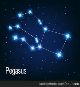 The constellation &quot;Pegasus&quot; star in the night sky. Vector illustration