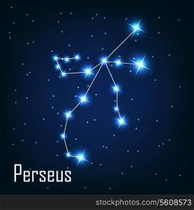 The constellation &quot; Perseus&quot; star in the night sky. Vector illustration