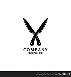 The crossed knives icon. Knife and chef, kitchen symbol. Flat illustration