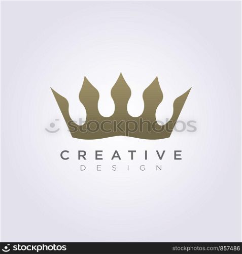 The Crown of the Kingdom Vector Illustration Design Clipart Symbol Logo Template.