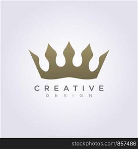 The Crown of the Kingdom Vector Illustration Design Clipart Symbol Logo Template.