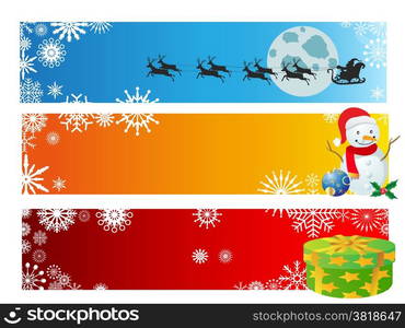 the design of christmas banner set for Christmas holiday