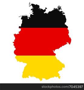 The detailed map of the Germany with National Flag