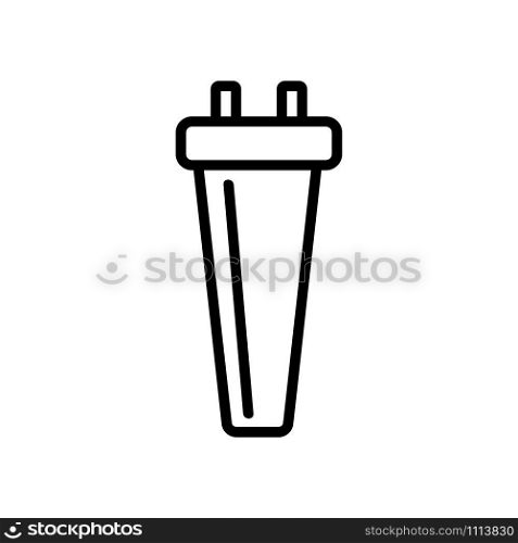 The drinking water filter is an icon vector. Thin line sign. Isolated contour symbol illustration. The drinking water filter is an icon vector. Isolated contour symbol illustration