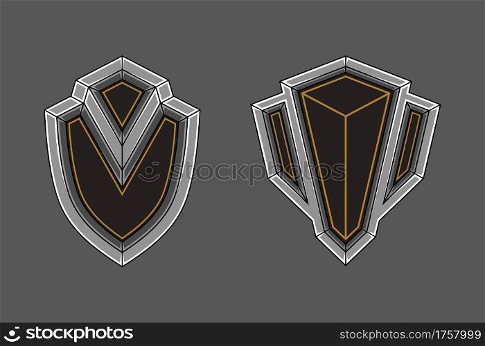 The elegant shield illustration vector