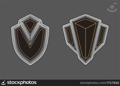 The elegant shield illustration vector